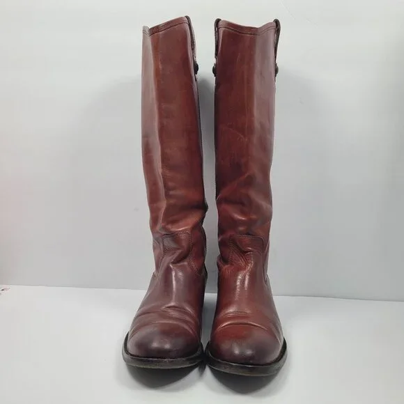 Frye Melissa Button Tall Knee Pull On Women's Brown Boots 77167 US Size 7.5B - Picture 3 of 15